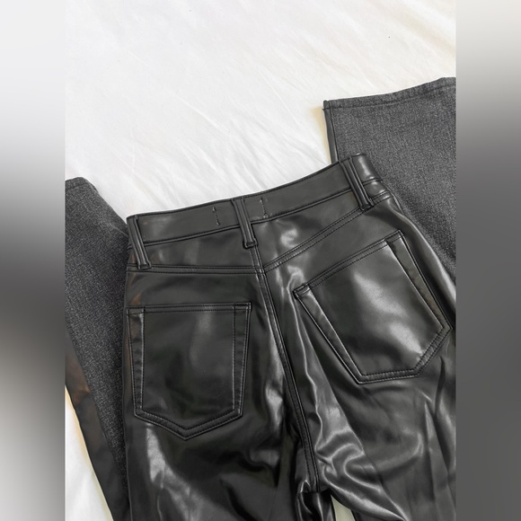 Abercrombie Mixed Leather Straight Pants - Picture 6 of 7